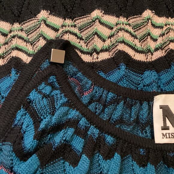 M Missoni Swing Tank Classic Zig Zag Teal Purple Pink M-L - Picture 10 of 10